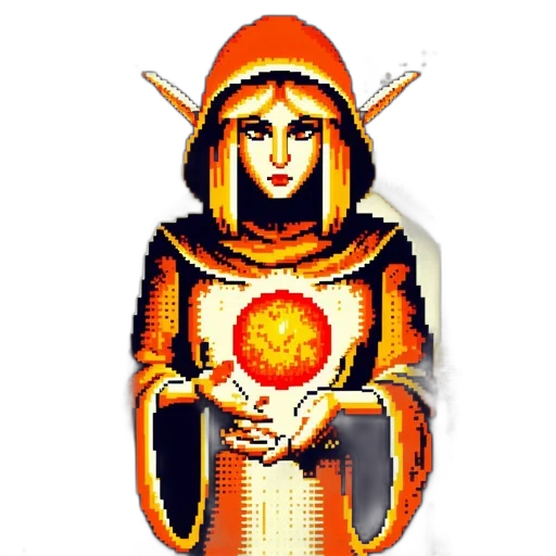 staff, jewelry, crown, sword, pixel art, fantasy art, concept art, comic book art transparent PNG cut-out