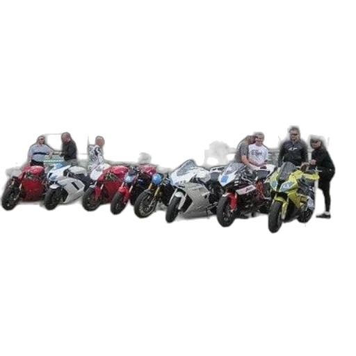 staff, 3d render, concept art, motorcycle, enthusiasts, gather, their, bikes transparent PNG cut-out