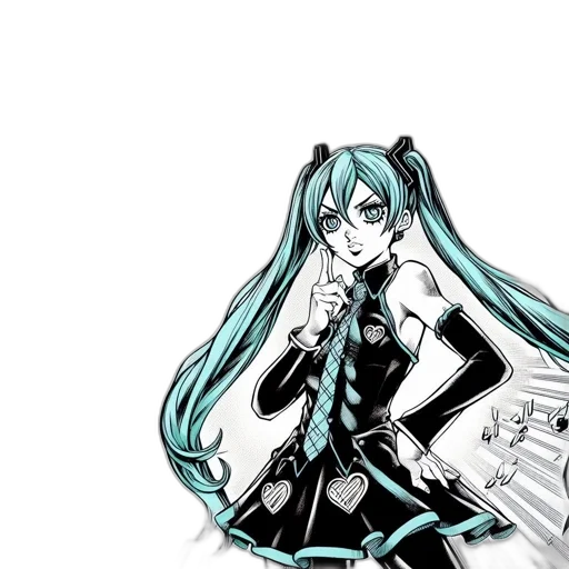 dress, staff, anime, cartoon, concept art, pixel art, monochrome, dark transparent PNG cut-out