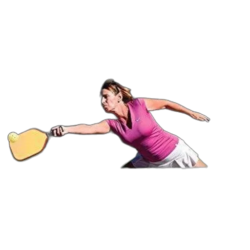 staff, weapon, pixel art, woman, pink, shirt, playing, pickleball transparent PNG cut-out