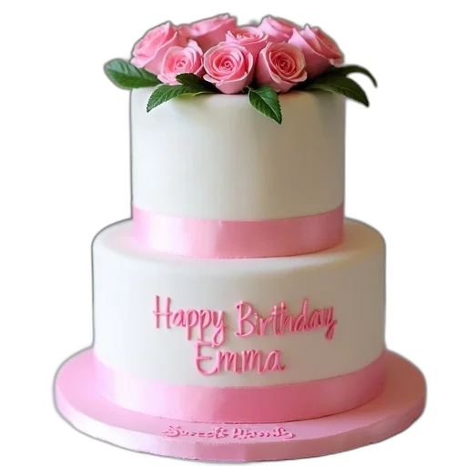 two-tiered, cake, pink, white, color, scheme, displayed, table transparent PNG cut-out