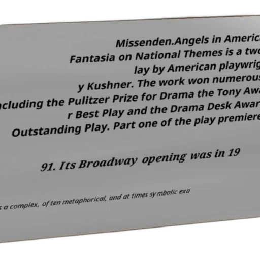 poster, angels, america, fantasia, national, themes, american, playwright transparent PNG cut-out