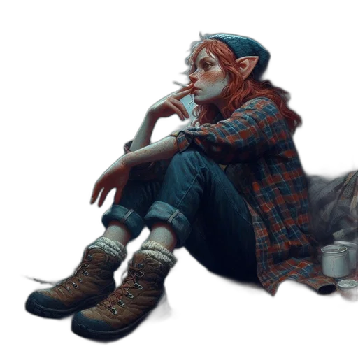 jacket, shoes, face, hat, concept art, 3d render, photorealistic, fantasy art transparent PNG cut-out