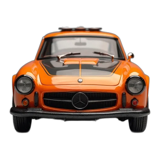 car, 3d render, photorealistic, concept art, orange, black, model, checker transparent PNG cut-out