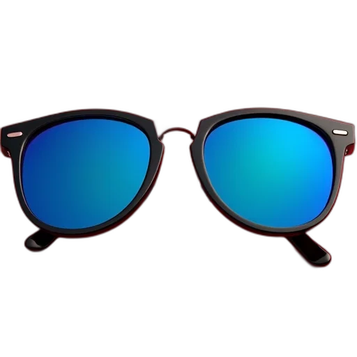 blue, pair, red, sunglasses, black, frame, lenses transparent PNG cut-out