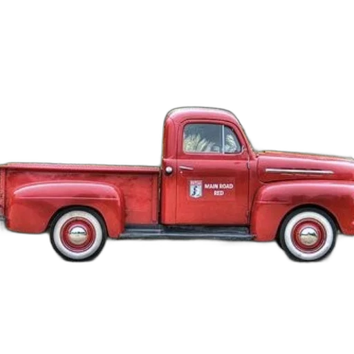 car, 3d render, photorealistic, concept art, classic, red, pickup, truck transparent PNG cut-out