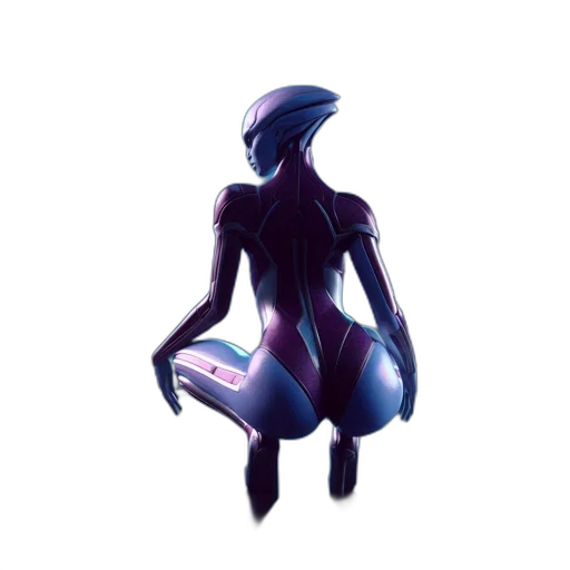robot, dress, creature, staff, concept art, 3d render, pixel art, vaporwave transparent PNG cut-out