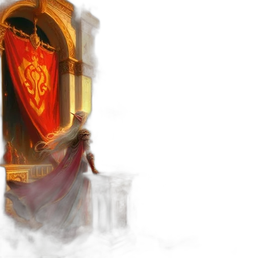 sword, crown, concept art, fantasy art, watercolor, pixel art, fire, fog transparent PNG cut-out