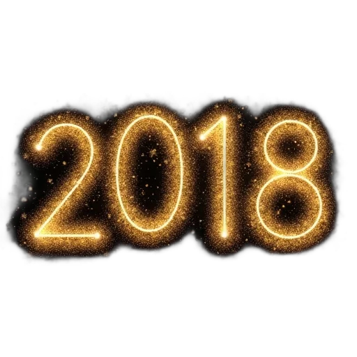 golden, glitter, snowflakes, shape, new, year, 2018, dark transparent PNG cut-out