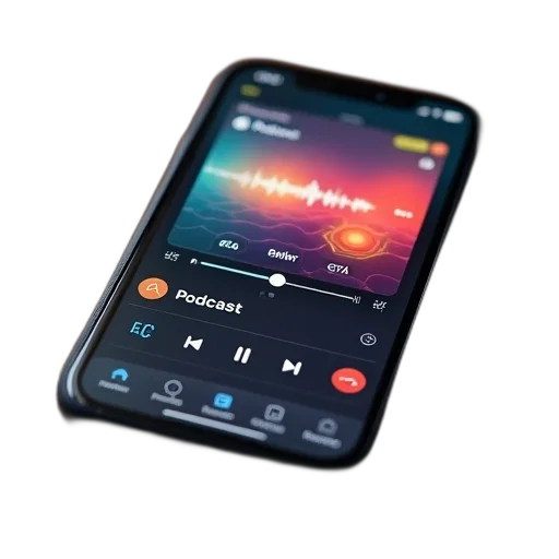 device, has, two, podcasts transparent PNG cut-out