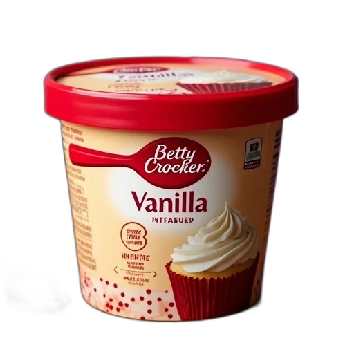 food, red, betty, crocker, ice, cream, container, lid transparent PNG cut-out
