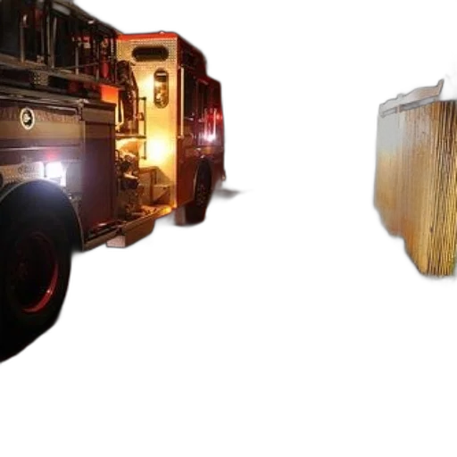 weapon, 3d render, concept art, fire, truck, parked, gravel, road transparent PNG cut-out
