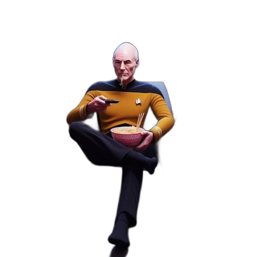 staff, jacket, creature, concept art, pixel art, outer space, captain, jean-luc transparent PNG cut-out