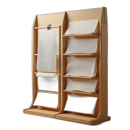 furniture, 3d render, cardboard, display transparent PNG cut-out