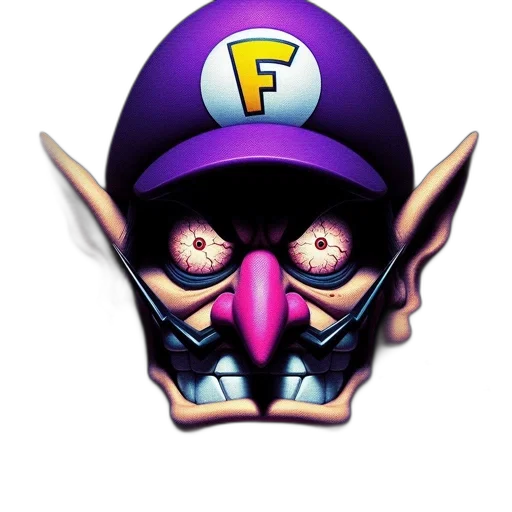mask, face, staff, vaporwave, pixel art, fantasy art, 3d render, exaggerated transparent PNG cut-out