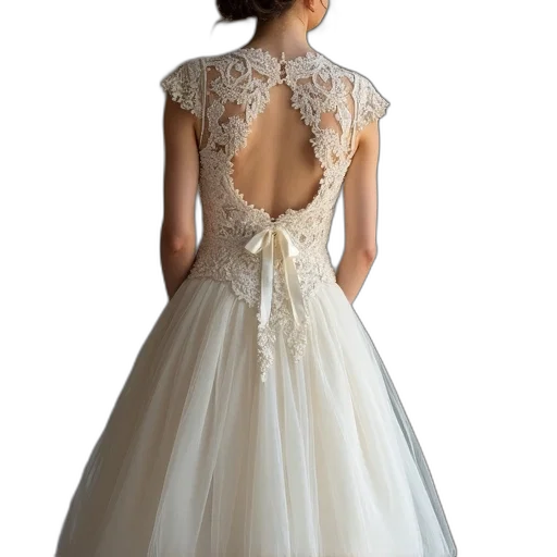 dress, line, vintage, lace, wedding, sash transparent PNG cut-out
