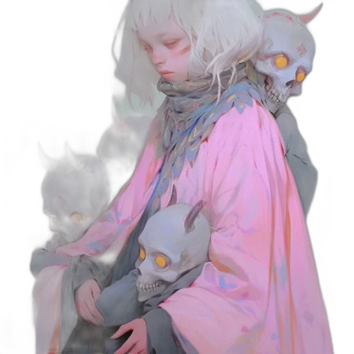 jacket, creature, mask, dragon, concept art, fantasy art, cyberpunk, watercolor transparent PNG cut-out