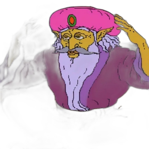crown, hat, dragon, staff, concept art, fantasy art, watercolor, vaporwave transparent PNG cut-out