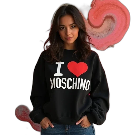 jacket, love, moschino, sweatshirt transparent PNG cut-out