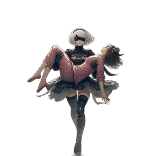 robot, jacket, creature, weapon, concept art, 3d render, anime, fantasy art transparent PNG cut-out