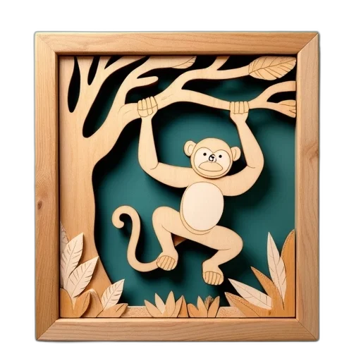 furniture, 3d render, concept art, photorealistic, forest, wooden, puzzle, piece transparent PNG cut-out