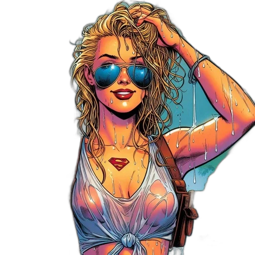 comic book art, cyberpunk, cartoon, concept art, neon lights, neon, blue, colorful transparent PNG cut-out