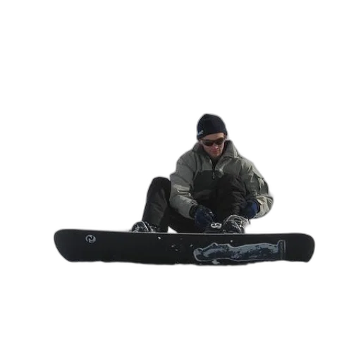 weapon, staff, sword, umbrella, 3d render, man, sits, snow transparent PNG cut-out