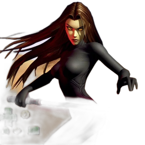 concept art, 3d render, comic book art, photorealistic, animated, female, character, fiery transparent PNG cut-out