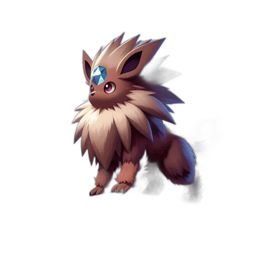 creature, animal, hair, staff, concept art, fantasy art, pixel art, 3d render transparent PNG cut-out