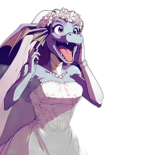 dragon, dress, creature, mask, concept art, anime, cartoon, fantasy art transparent PNG cut-out