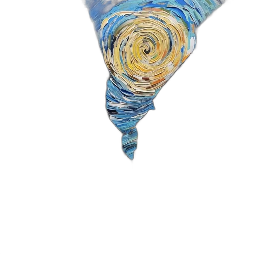 umbrella, flower, hat, staff, watercolor, photorealistic, 3d render, outer space transparent PNG cut-out
