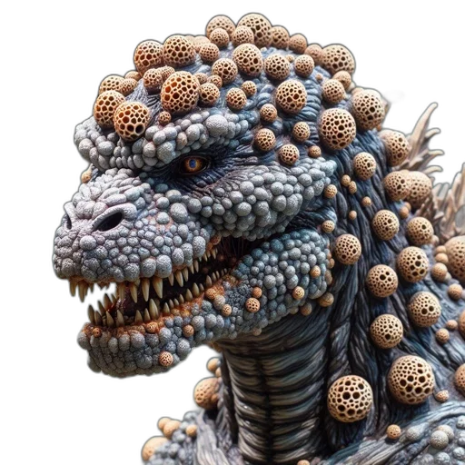 dragon, creature, animal, face, 3d render, photorealistic, fantasy art, concept art transparent PNG cut-out