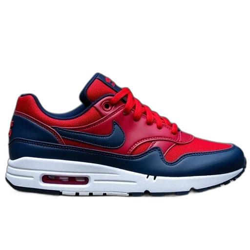 shoes, 3d render, navy, red transparent PNG cut-out