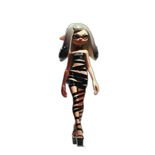 dress, creature, hair, animal, concept art, 3d render, cartoon, fantasy art transparent PNG cut-out