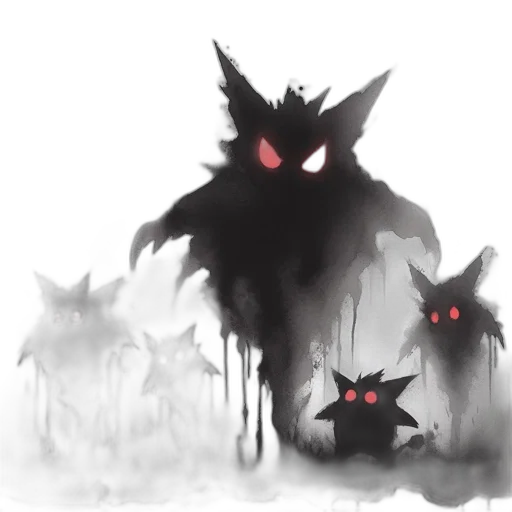 creature, mask, animal, concept art, fantasy art, pixel art, watercolor, fog transparent PNG cut-out