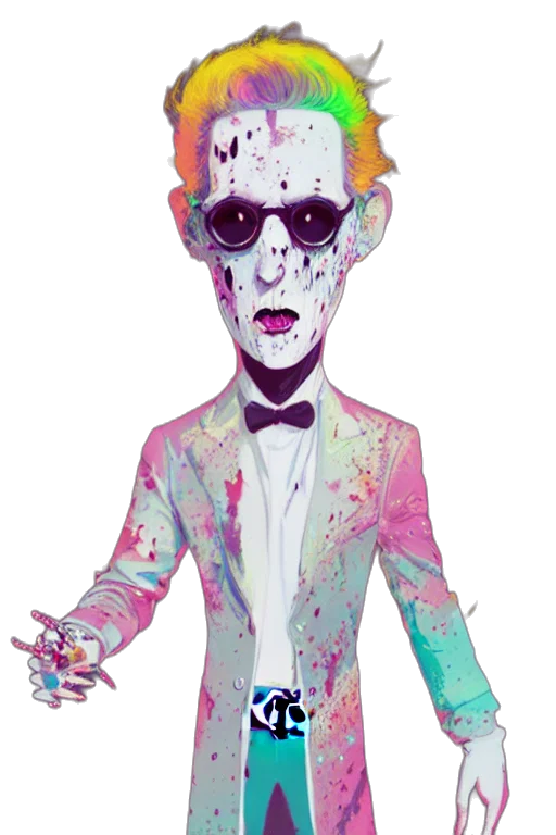 jacket, mask, staff, face transparent PNG cut-out