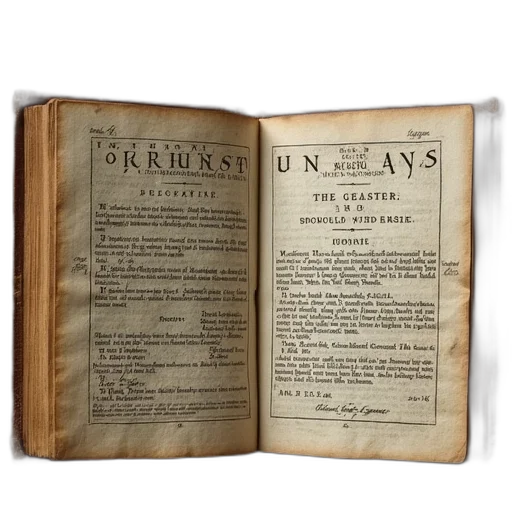 18th, century, book, titled transparent PNG cut-out