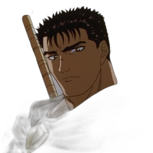sword, staff, weapon, face, anime, concept art, comic book art, cartoon transparent PNG cut-out