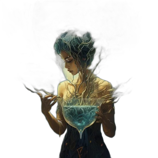 dress, jewelry, mask, crown, concept art, fantasy art, comic book art, cyberpunk transparent PNG cut-out