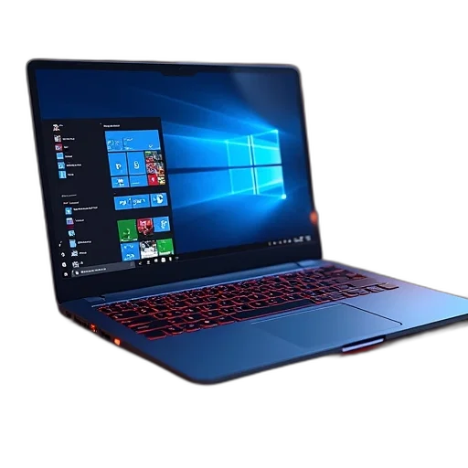 3d render, xiao, laptop, windows transparent PNG cut-out