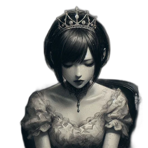 crown, dress, jewelry, face transparent PNG cut-out