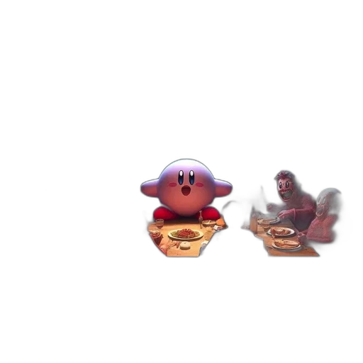 food, animal, creature, mask, concept art, 3d render, pixel art, vaporwave transparent PNG cut-out