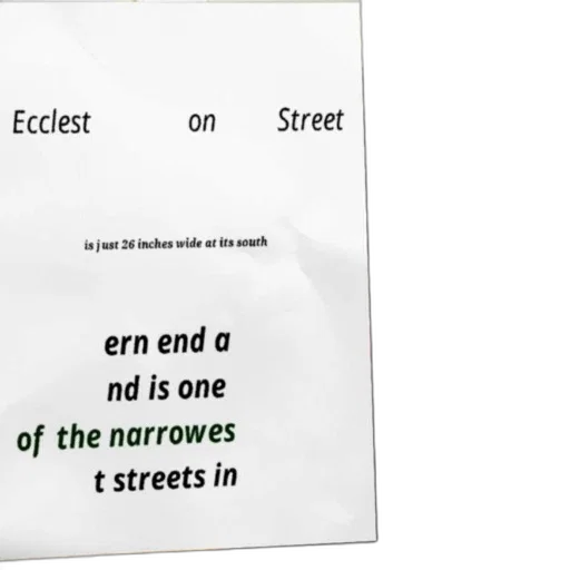city street, ecclest, street, just, inches, wide, south, ern transparent PNG cut-out