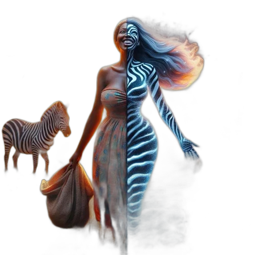 creature, dress, fantasy art, concept art, comic book art, photorealistic, blue, monochrome transparent PNG cut-out