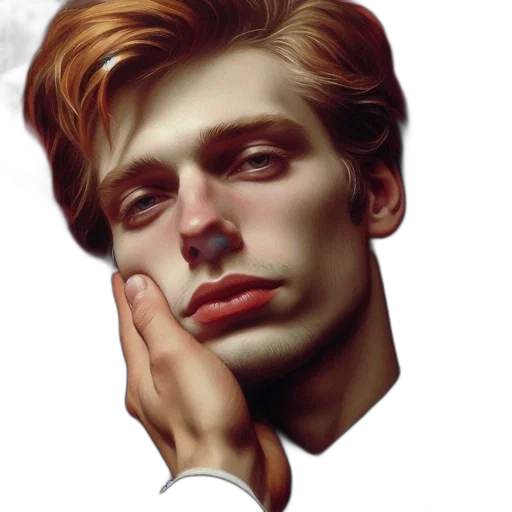 face, mask, jacket, photorealistic, oil painting, concept art, pixel art, close-up transparent PNG cut-out
