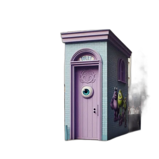 furniture, building, robot, concept art, 3d render, photorealistic, fantasy art, city street transparent PNG cut-out