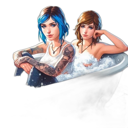 concept art, fantasy art, pixel art, photorealistic, underwater, snow, outer space, blue transparent PNG cut-out