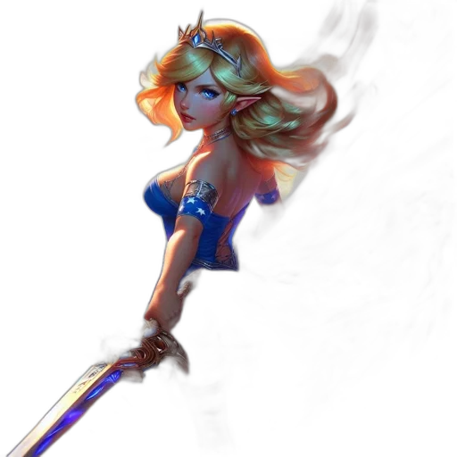 staff, sword, weapon, dress, concept art, fantasy art, pixel art, watercolor transparent PNG cut-out