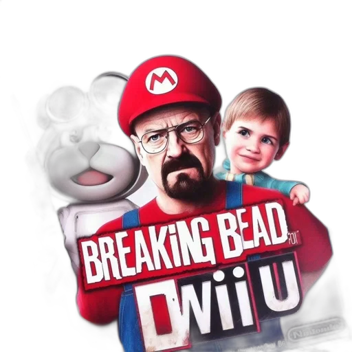concept art, pixel art, 3d render, comedic, take, wii, box, art transparent PNG cut-out