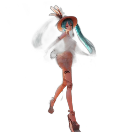 dress, creature, robot, hair, concept art, watercolor, 3d render, fantasy art transparent PNG cut-out